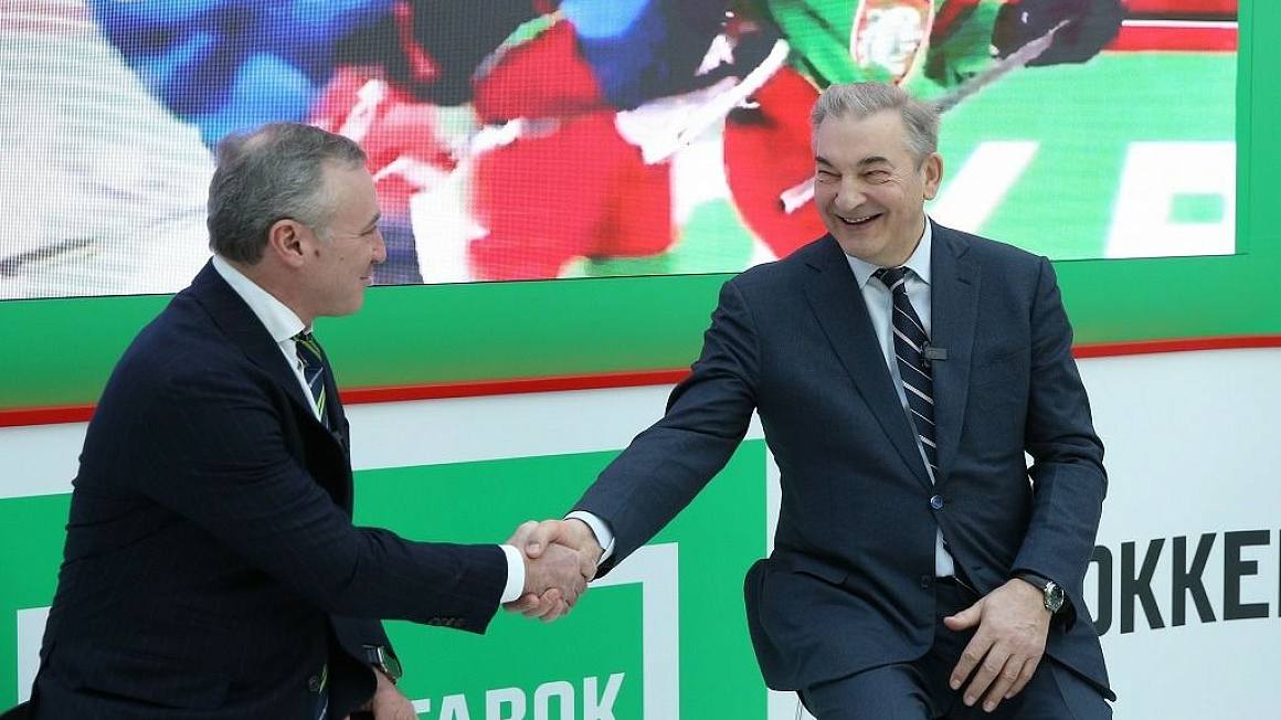 Хоккей | Президент ФХР Третьяк выступил на стенде «Лиги Ставок» во время форума «Мы вместе. Спорт».